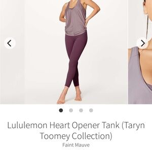 Lululemon Heart Opener Tank in Faint Mauve